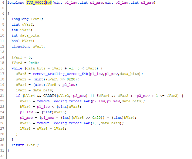 Our target - partially analyzed function