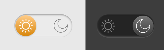 UI of dark mode toggle